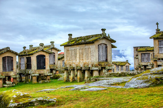 Granaries in the Village of Lindoso, Portugal