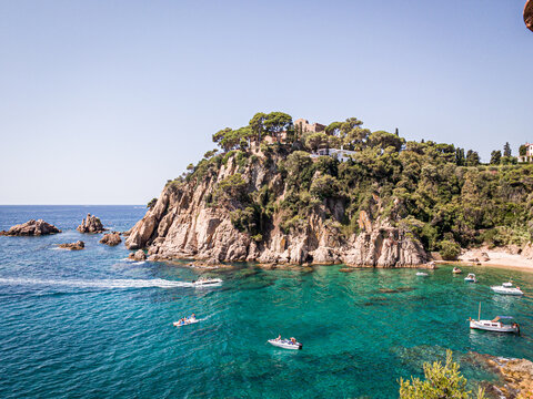 Turquoise water and cliffs in Mediterranean sea