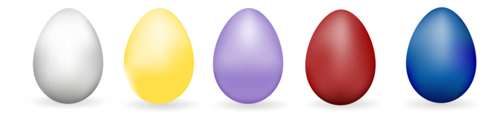 Set of easter eggs vector on white background. Isoleted.