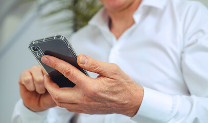 mobile phone in hand