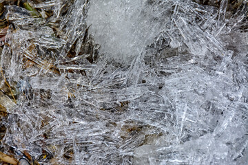 Background from an ice floe that crumbled into crystals.