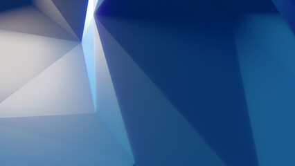 Abstract triangulars background with blue light