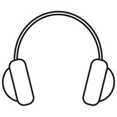 Ikona przedstawiająca słuchawki. - obrazy, fototapety, plakaty