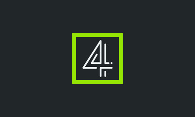 Bold number 4 with the square outside - Initial vector design - Premium Icon, Logo vector