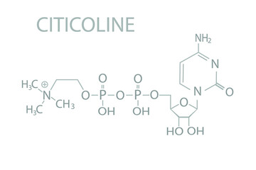 Citicoline molecular skeletal chemical formula.	