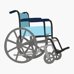 A wheelchair illustration. The concept of inclusion and diversity in society. Vector flat design