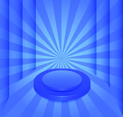 Blue Podium Background vector file