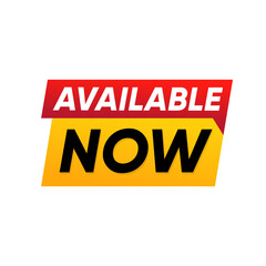 Available now label vector design