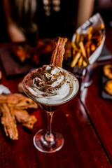 Perfect Burger Fried Chicken French Fries Bacon Barbecue Sauce Onion Rings Fast Food