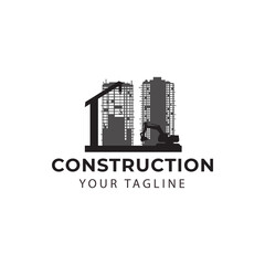 construction building logo vector icon symbol illustration design