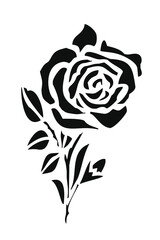 Silhouette roses and leaves. Flowers tattoo vector illustration.
Laser cutting template of openwork vector silhouette.
A card carved in vintage style for Valentine's Day.