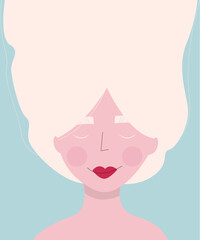 albinos girl/woman face