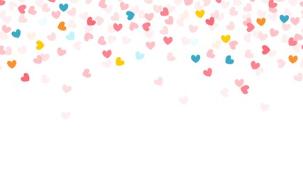 Hearts confetti with copyspace