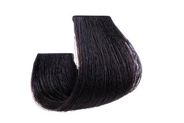 dyed curl of hair isolated