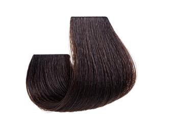 dyed curl of hair isolated