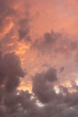 fire clouds in the sky