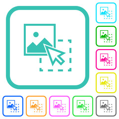 Obraz premium Drag image to upload vivid colored flat icons