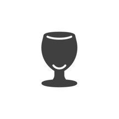 Goblet glass vector icon