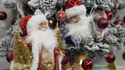 santa claus with christmas decorations