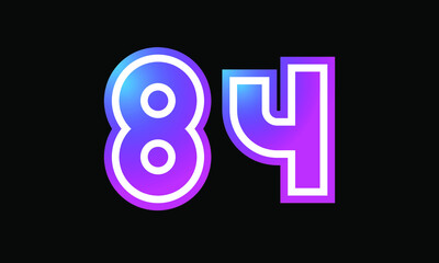 84 New Number Metaverse Color Purple Business