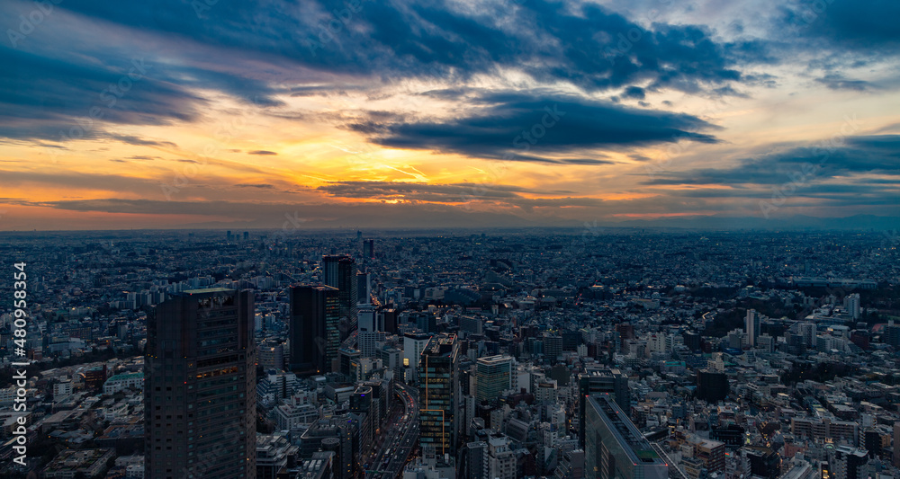 Wall mural Tokyo Sunset