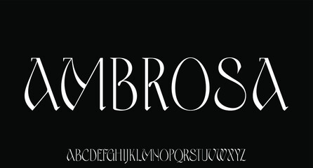 Ambrosa the luxury and elegant font glamour style	
