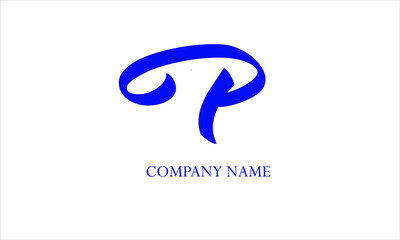 Alphabet P logo artistic or symbolic design abstract monogram text vector template