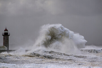 Stormy sea wave splash