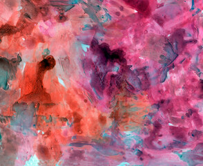Obraz na płótnie Canvas Fashionable image. Contemporary art. Beautiful red watercolor texture