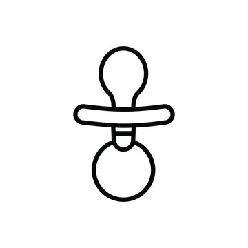 recommend clip art: Baby Pacifier outline design vector isolated