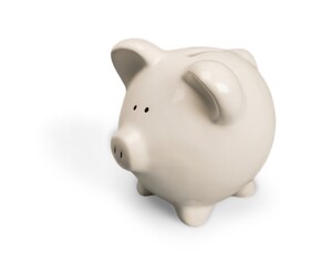 Cute colored ceramic piggy bank for money