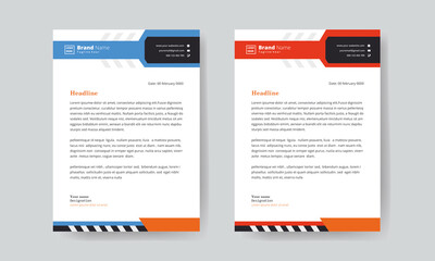 Letter Head Design, Business latter head Pad Design. a4 size and unique shape template