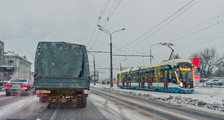 New Year's tram rides in Moscow