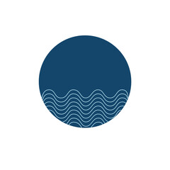 Abstract blue icon, logo. Isolated on white background vector illustration.