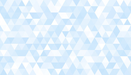 Abstract seamless pattern of geometric shapes. Mosaic background of  triangles. Evenly spaced triangles in different shades of blue. Vector illustration