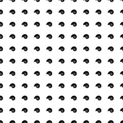 Square seamless background pattern from geometric shapes. The pattern is evenly filled with big black marine nautilus symbols. Vector illustration on white background