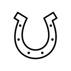 Horseshoe outline vector Icon