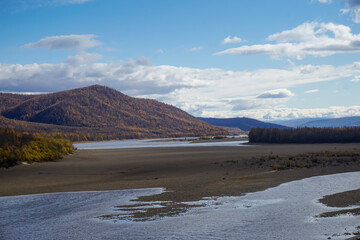 Mountain river in the northern part of the Trans-Baikal Territory