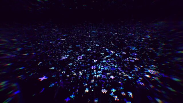 Digital Abstract Binary Code Background