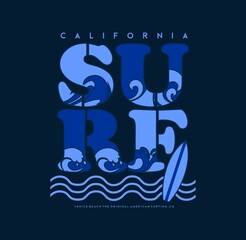 long beach graphic concept typography design good for t shirt print