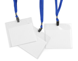 Blank badges on white background. Mockup for design