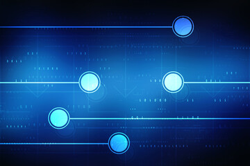 2d illustration abstract digital binary data on computer screen