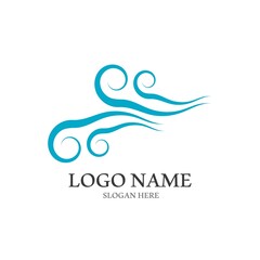 Naklejka premium Wind icon vector illustration design