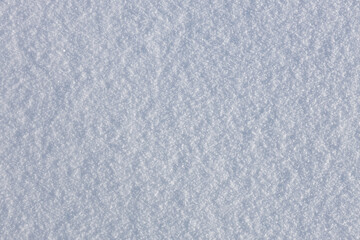 Texture of white loose snow in winter.