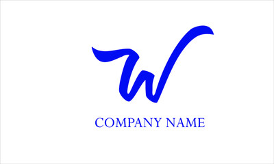 Alphabet W logo artistic or symbolic design abstract monogram text vector template