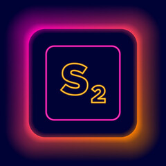 Glowing neon line Bingo icon isolated on black background. Lottery tickets for american bingo game. Colorful outline concept. Vector