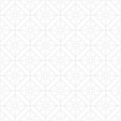 White seamless geometric ornamental pattern - oriental background. Ornate decorative repeatable print