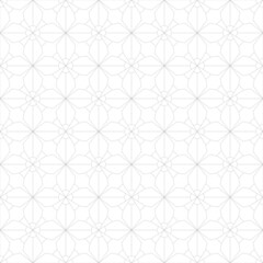 White seamless geometric ornamental pattern - oriental background. Ornate decorative repeatable print