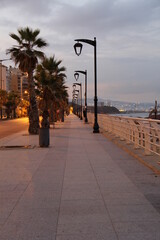 street in the city beside the sea