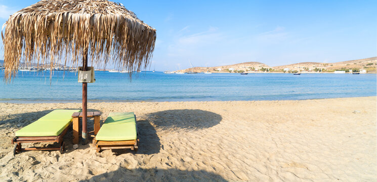 Romantic beach at greek island